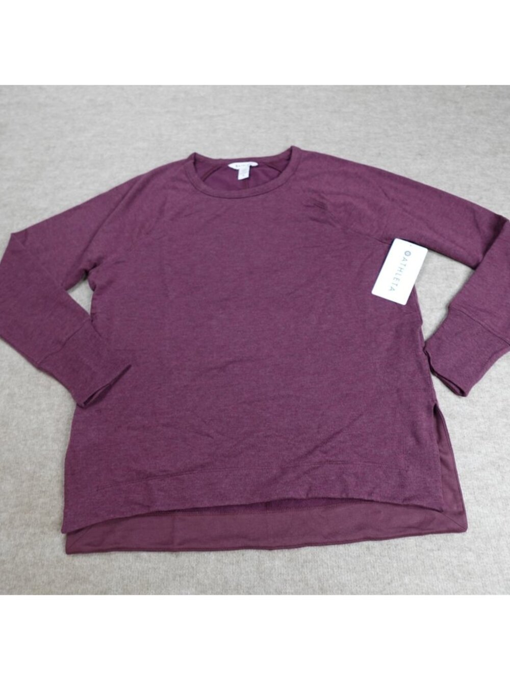 Athleta Womens Sweatshirt Medium Purple Coaster Luxe Relaunch NEW